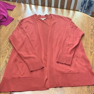 Terra & Sky Red Cardigan Sweater